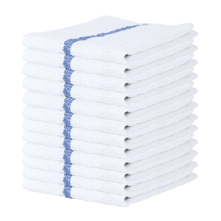 Monarch Qwick Wick Bar Mop Towel 30oz Blue Stripe (12pk) N030-W65-5DZ